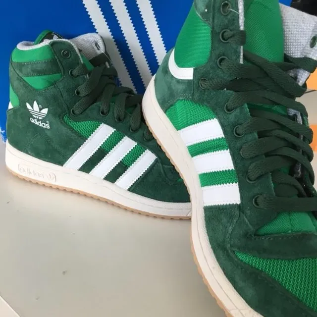 Green Adidas High Tops New In Box photo 1