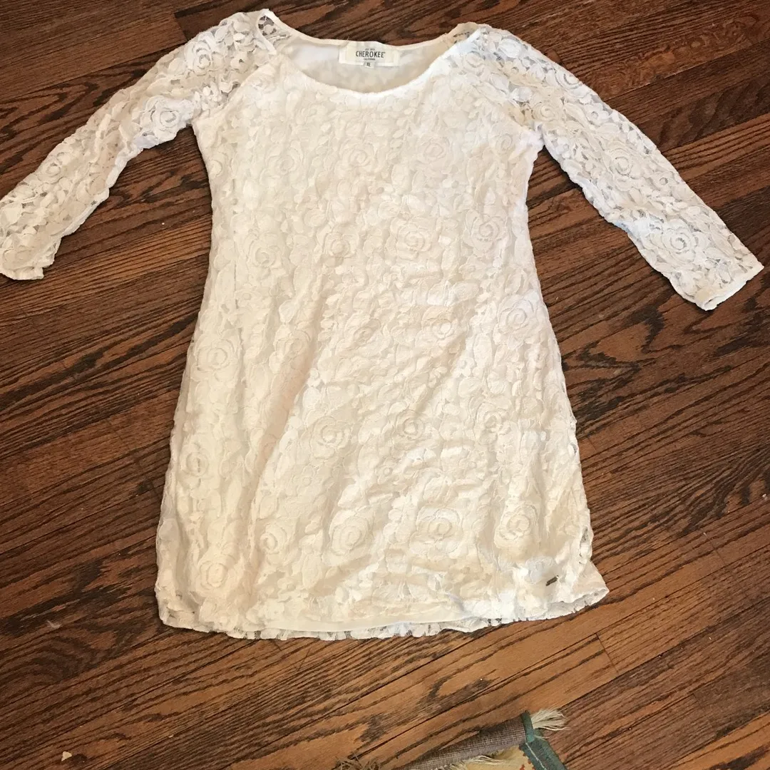 White Lace Dress Size XL photo 1