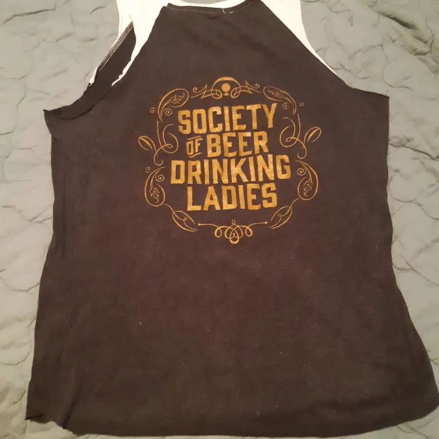 Beer Drinking Lady Tank Top photo 3