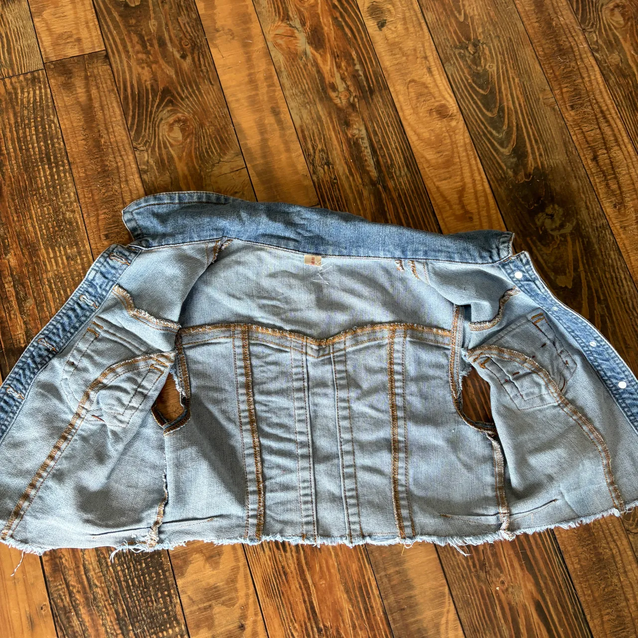 Size XS Crop patchwork jeans jacket  photo 3