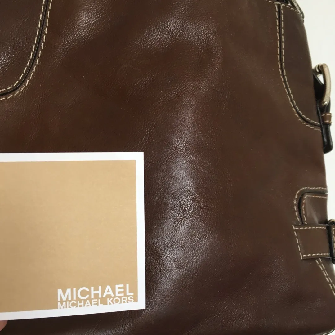 Brown Leather Michael Kors Medium Shoulder Bag photo 1