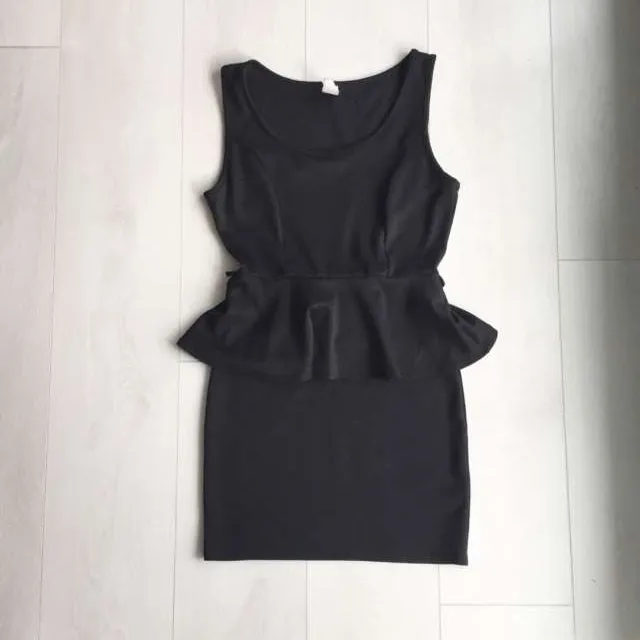 Black Peplum Dress Size Small photo 1