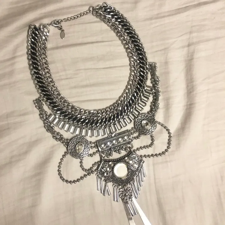 Silver Statement Necklace photo 1