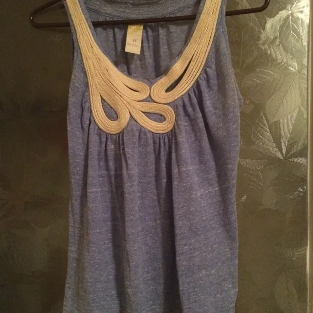 Blue Tank With Rope Detail - anthropologie photo 1