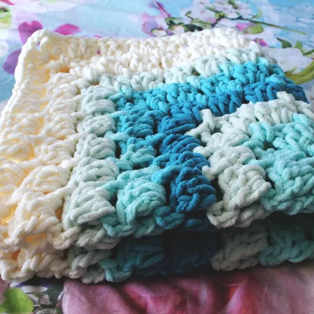 Handmade Soft Crochet Baby Blanket photo 1