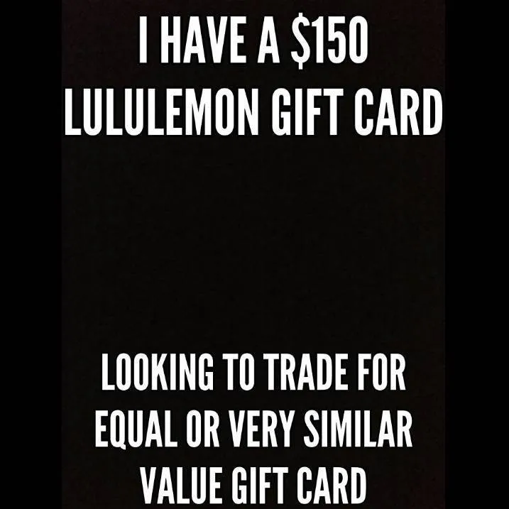 Lululemon $150 Gift Card photo 1