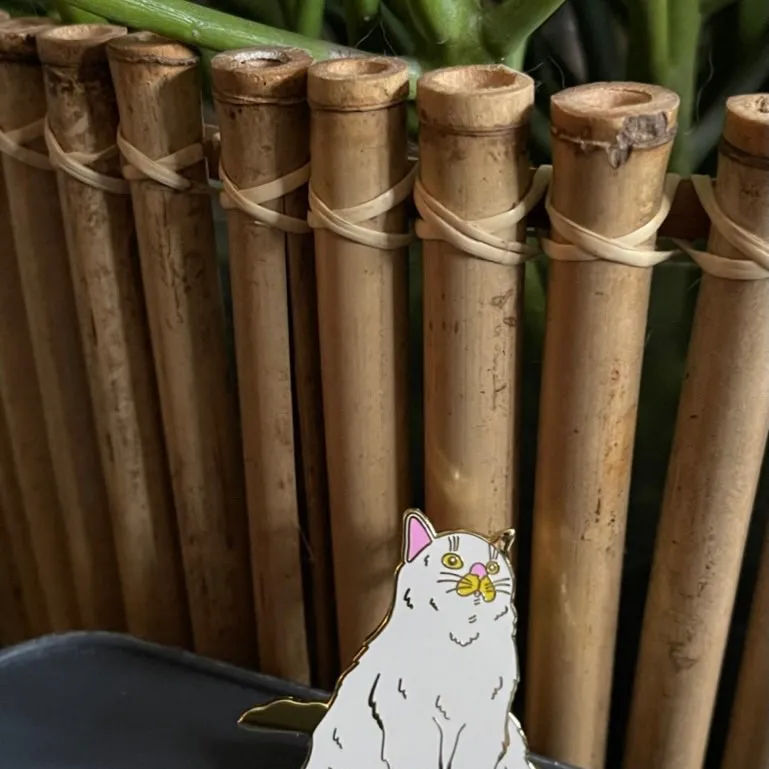 Ceramic Cat Pin photo 1