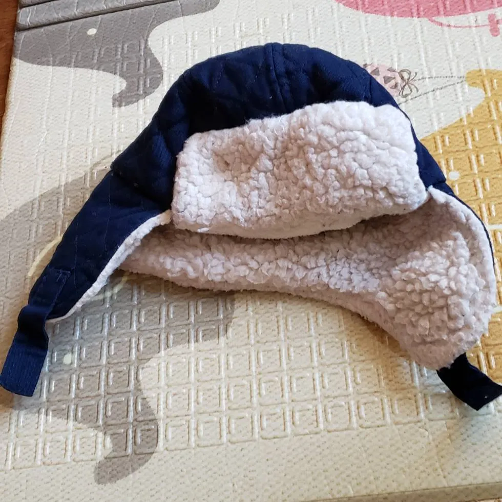 12-18m Sherpa Lined Baby Hat photo 1