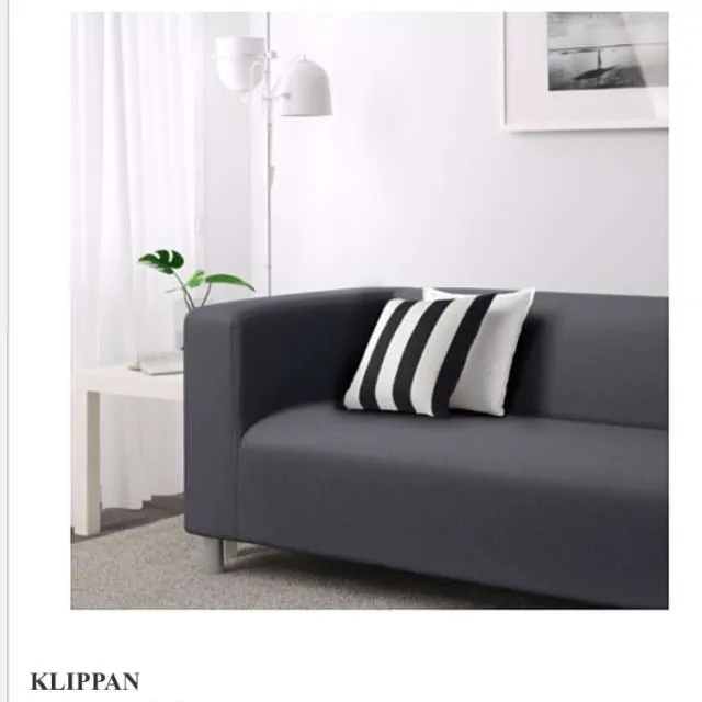 Ikea Loveseat With Grey Cover photo 1