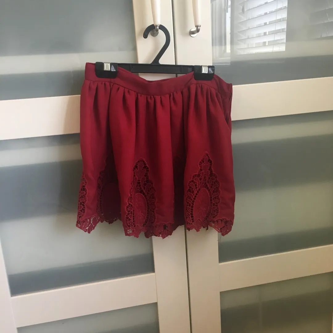 Tobi Red / Burgundy Skirt photo 1