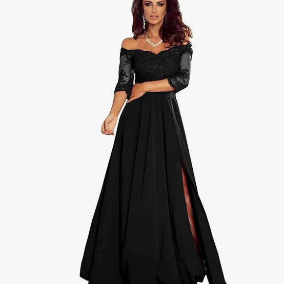 New Black Full Length Formal Dress photo 1