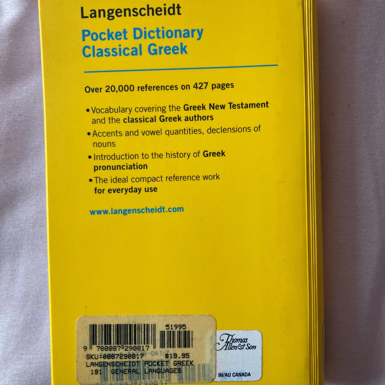 Langenscheidt pocket classic greek dictionary photo 4