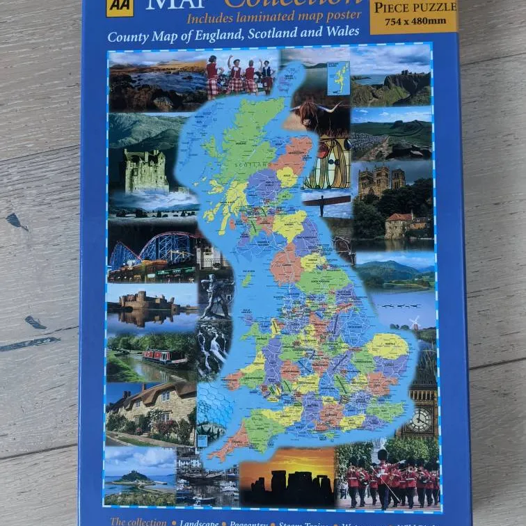 1000 Piece Puzzle Map Of England Scotland And Wales photo 1