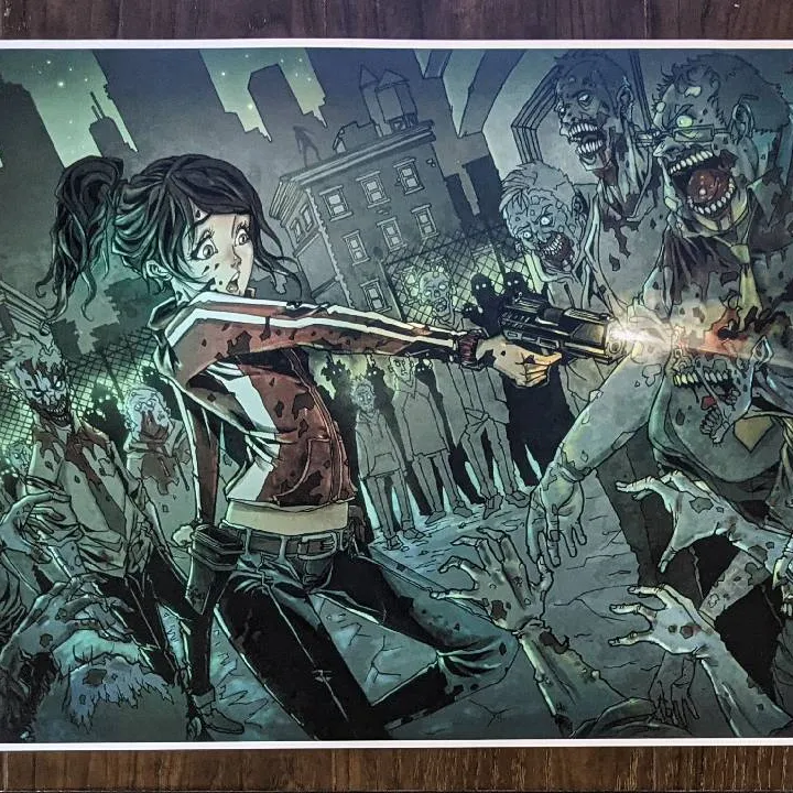 Zombie Art Print TW: Blood And Guns photo 1