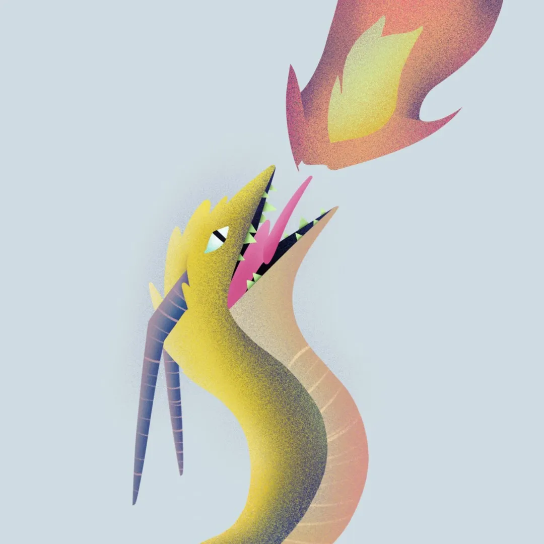 Dragon Illustration Print photo 1