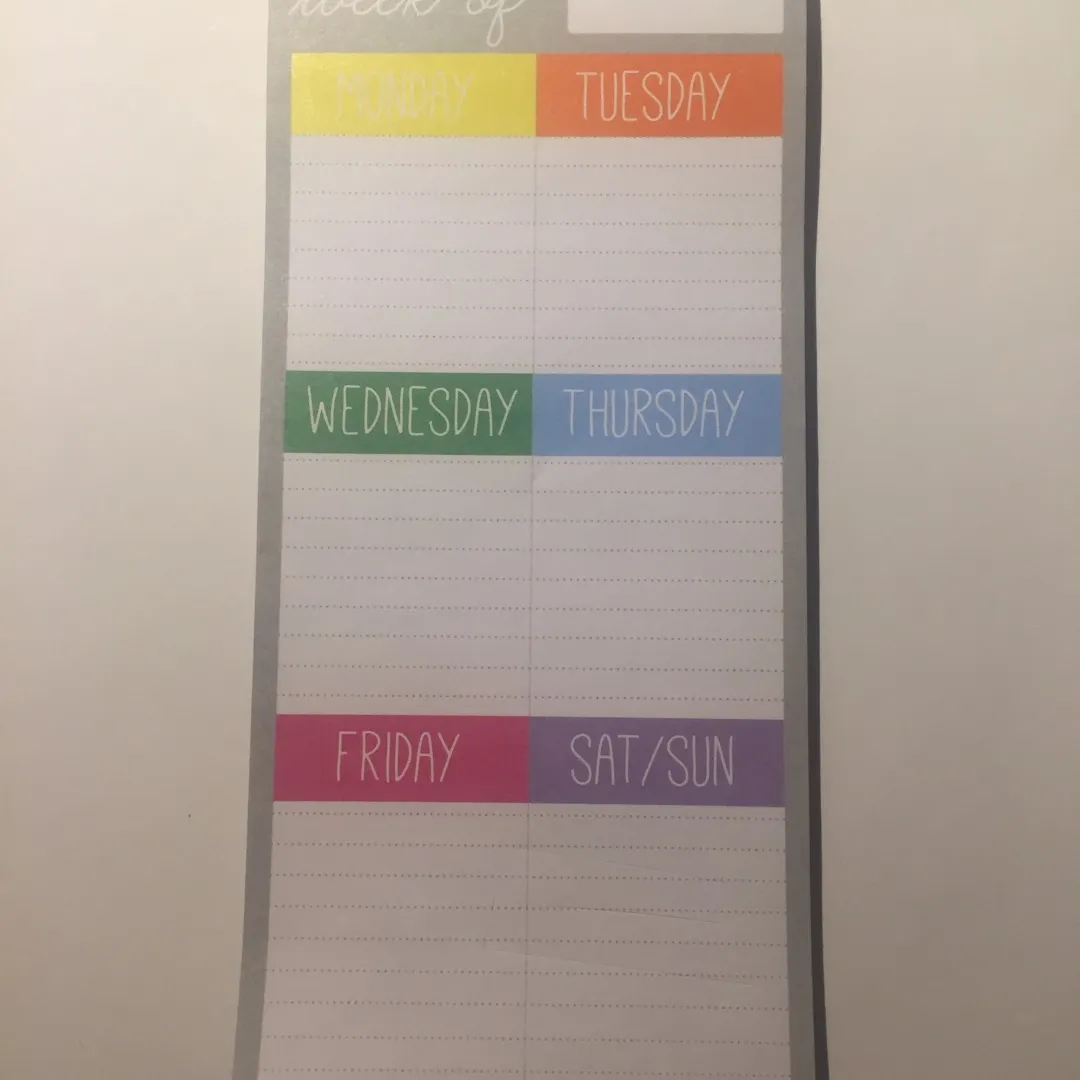 Magnetic Note Week Planner photo 1