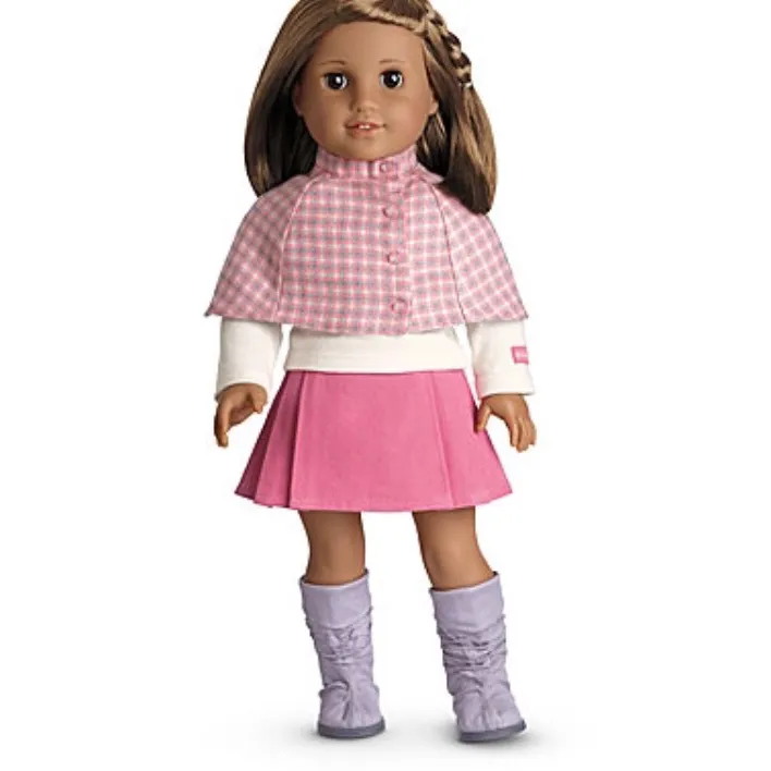 American Girl Doll Pink Poncho Outfit photo 1