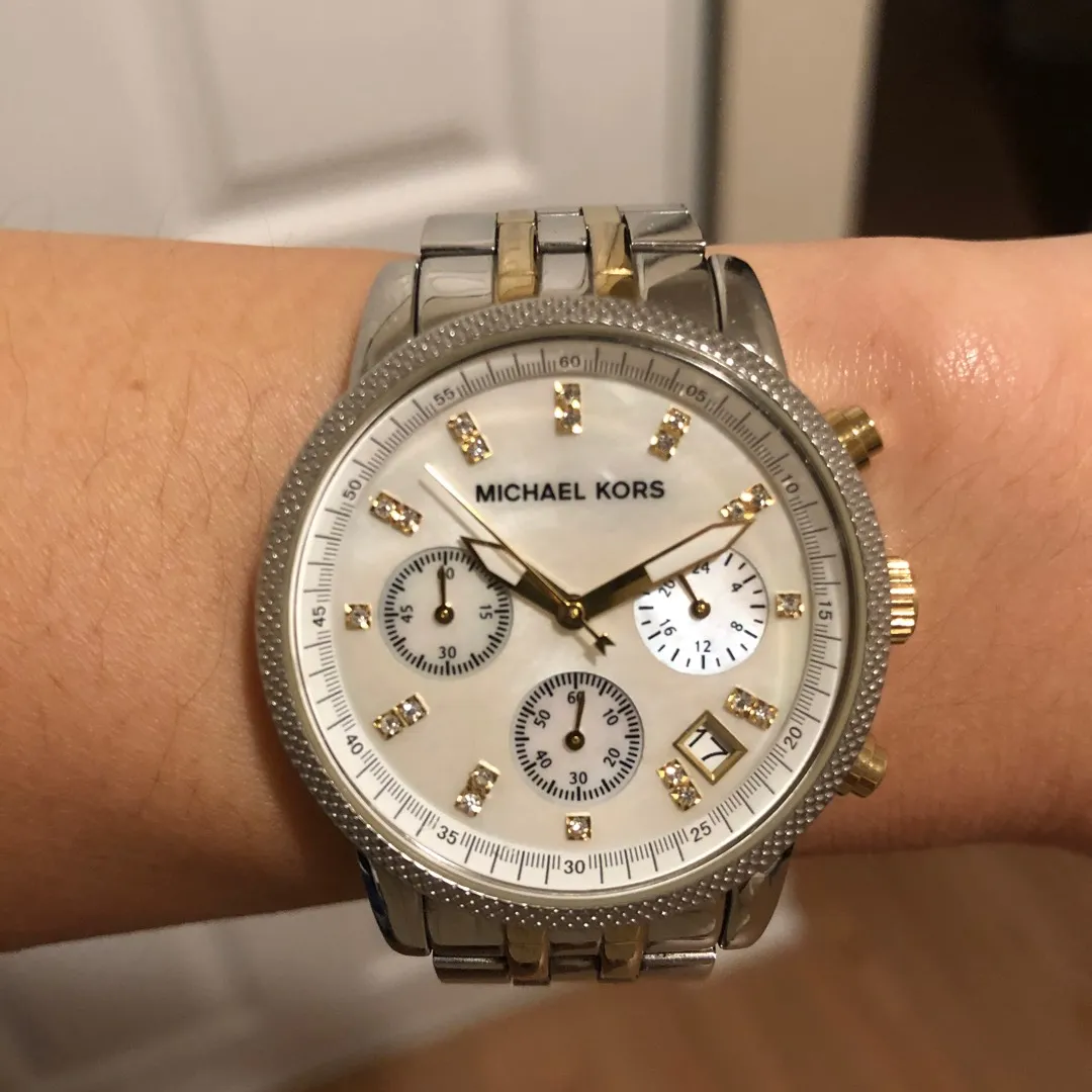 Michael Kors Chronograph Watch w/ Mother of Pearl Watch Face photo 4