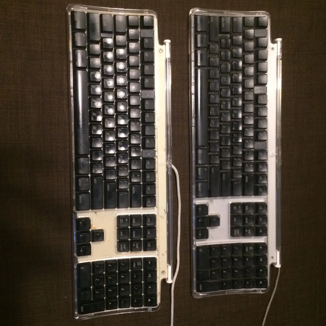 Two old style Apple keyboards photo 1