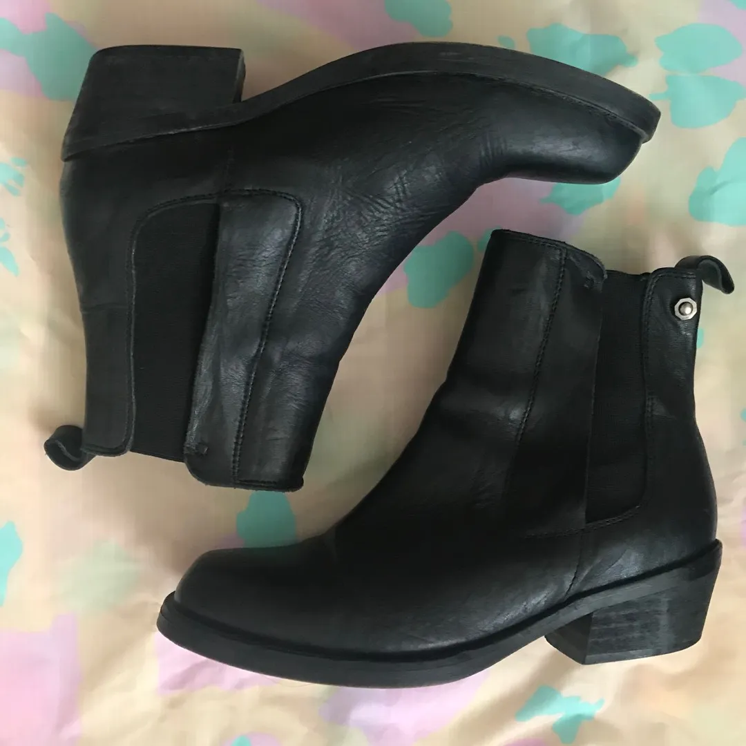 Leather Diesel Ankle Boots photo 1