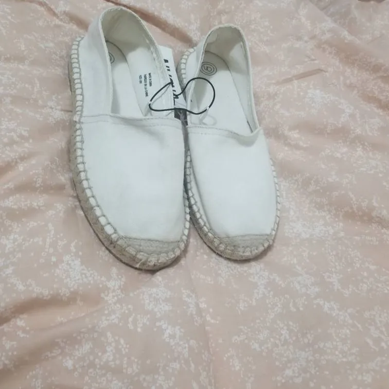 Urban Outfitters Espadrille Slip-Ons In White photo 1
