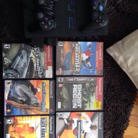 PS2 With Games And Controllers photo 1