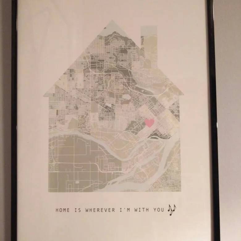 Home Is Wherever I'm With You Map Print photo 1