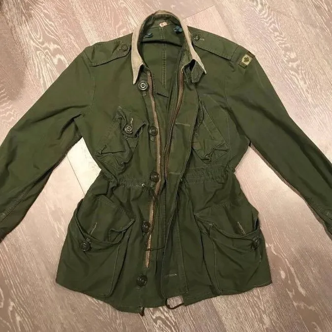 Vintage womens military jacket, size M photo 1