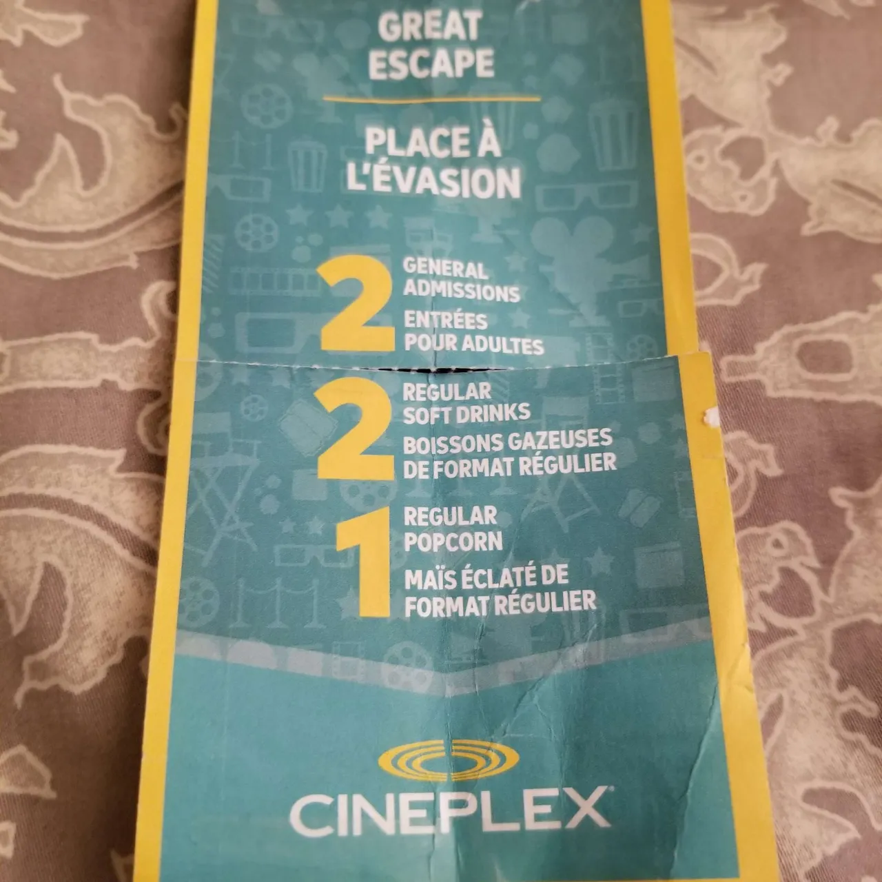2 Cineplex movie passes photo 1
