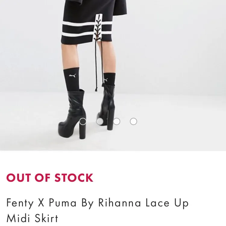 BNWOT Fenty X Puma By Rihanna Lace Up Midi Skirt size Medium photo 1