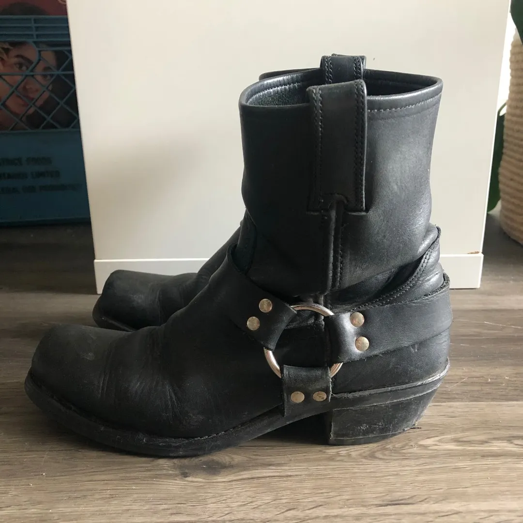 Vintage Frye Harness Motorcycle Boots photo 5