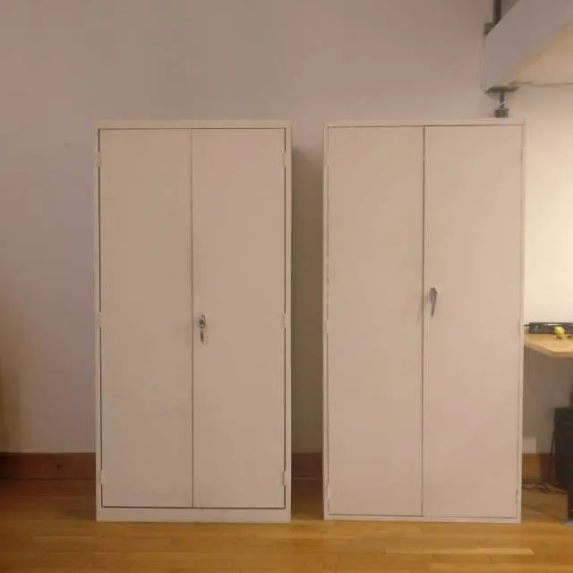 2x 6' White Metal Cabinets photo 1