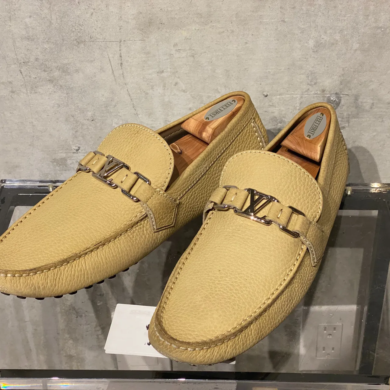tan Louis Vuitton loafers photo 1
