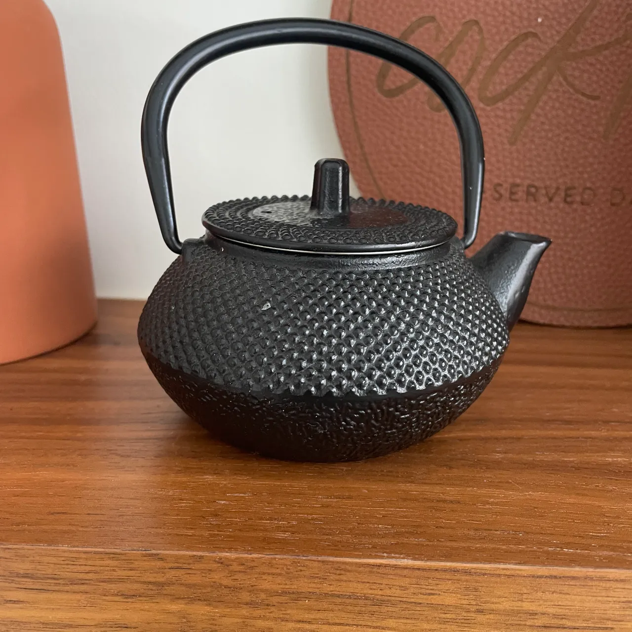 Japanese cast iron loose leaf tea pot photo 4
