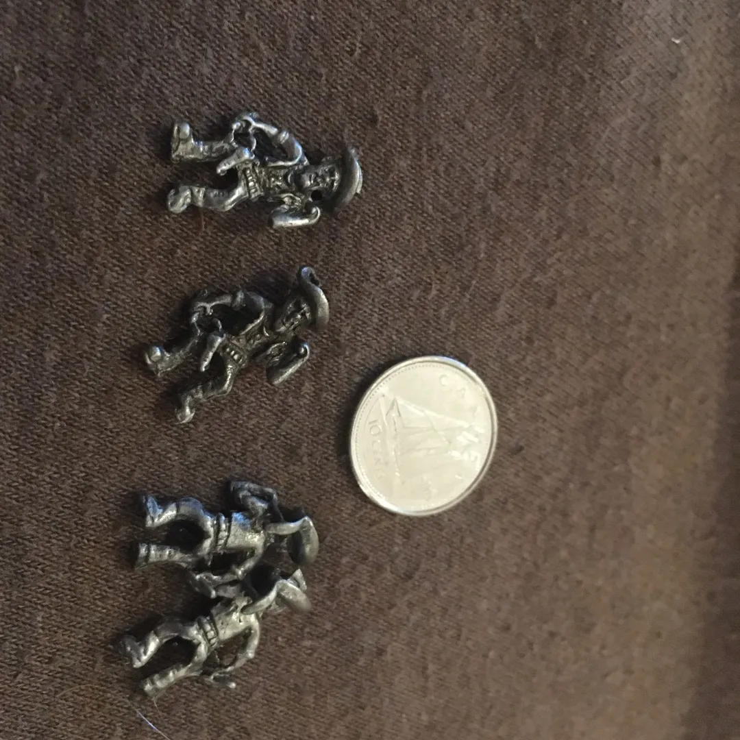 Odd Pewter Charms - Four (4) Miners (?) photo 1