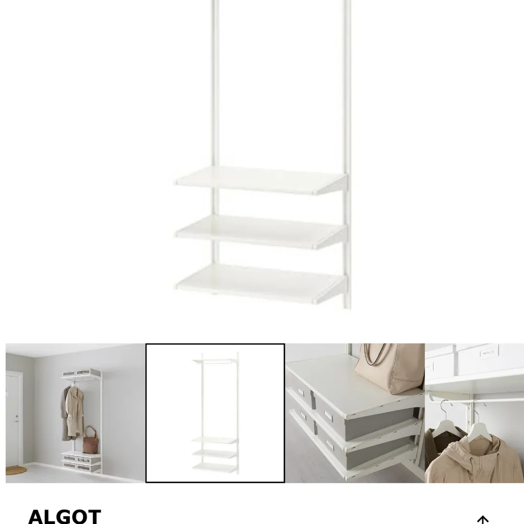 IKEA Wall Shelf With Clothing Rod photo 3