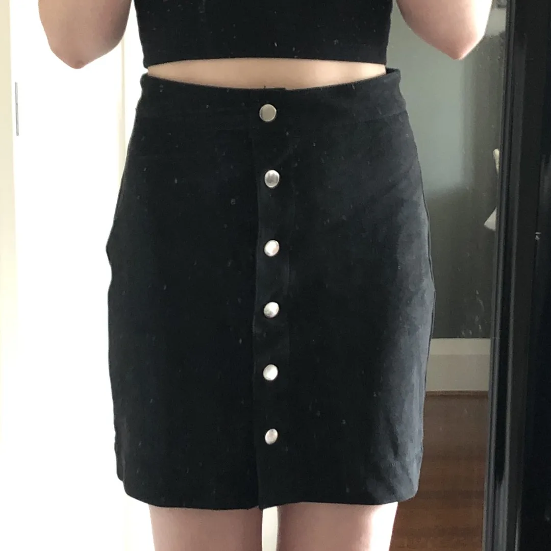 Black Button Down Skirt photo 1