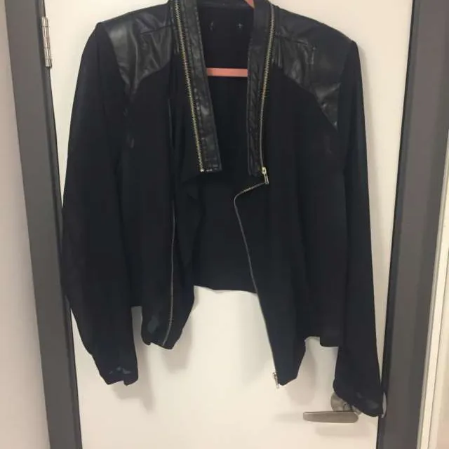 Leather & Sheer Jacket photo 1