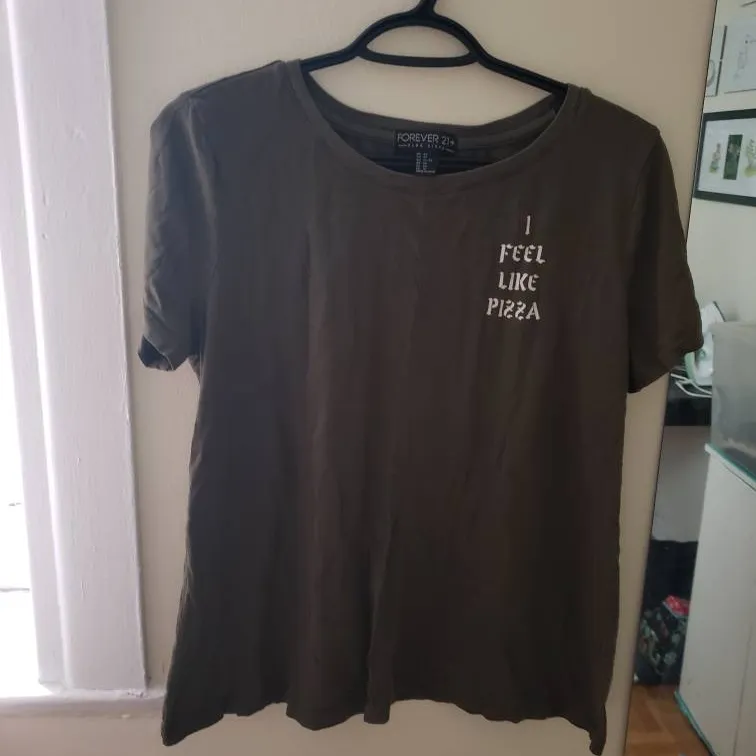 Kanye Parody Shirt "I Feel Like Pizza" Forever 21 Shirt 0X photo 1
