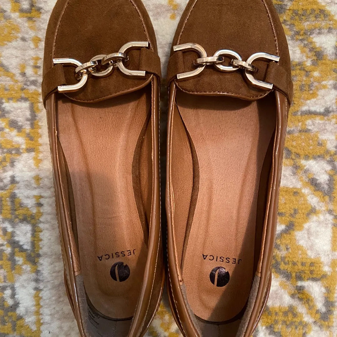 Size 7 Flats In Camel photo 1