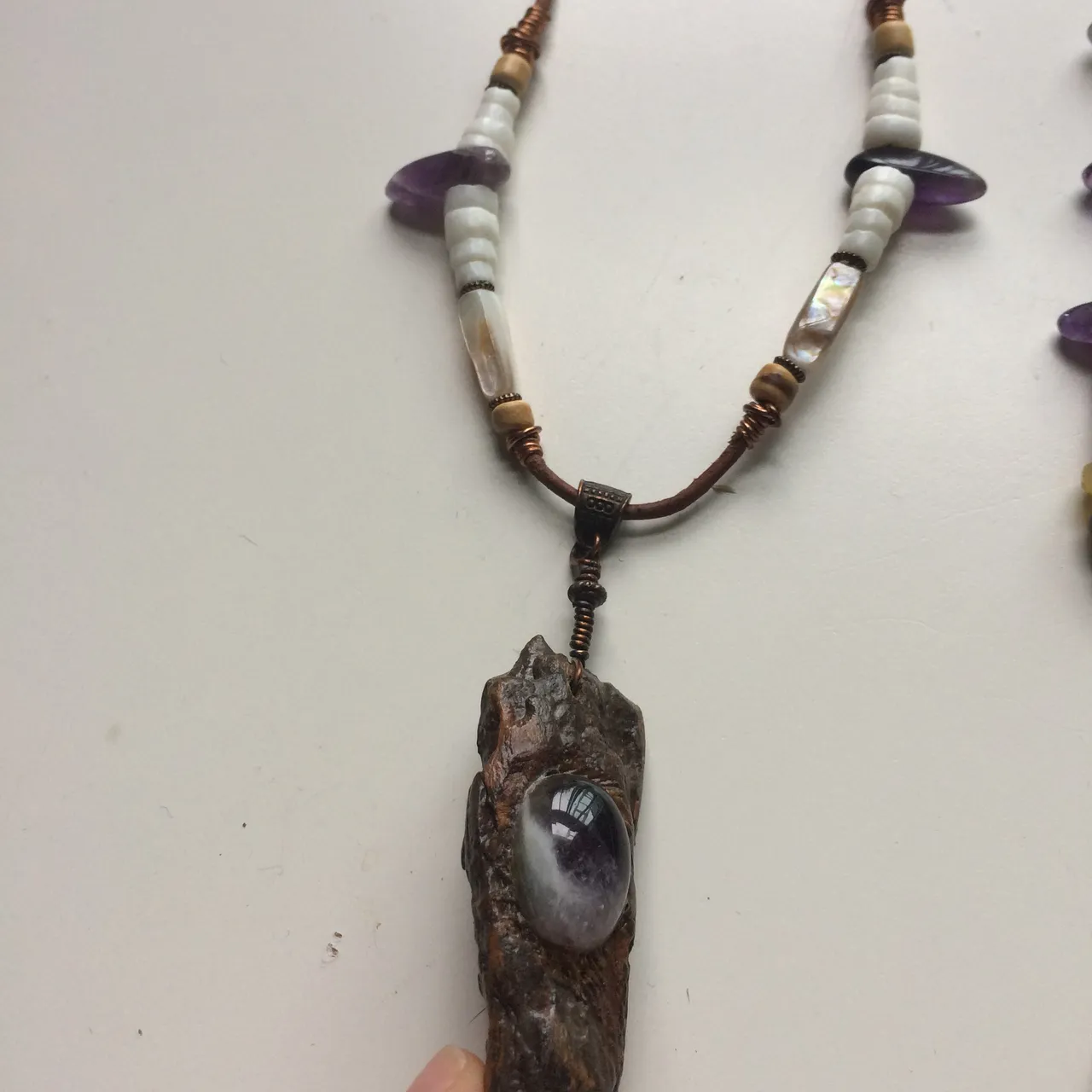 Handmade amethyst necklace photo 3