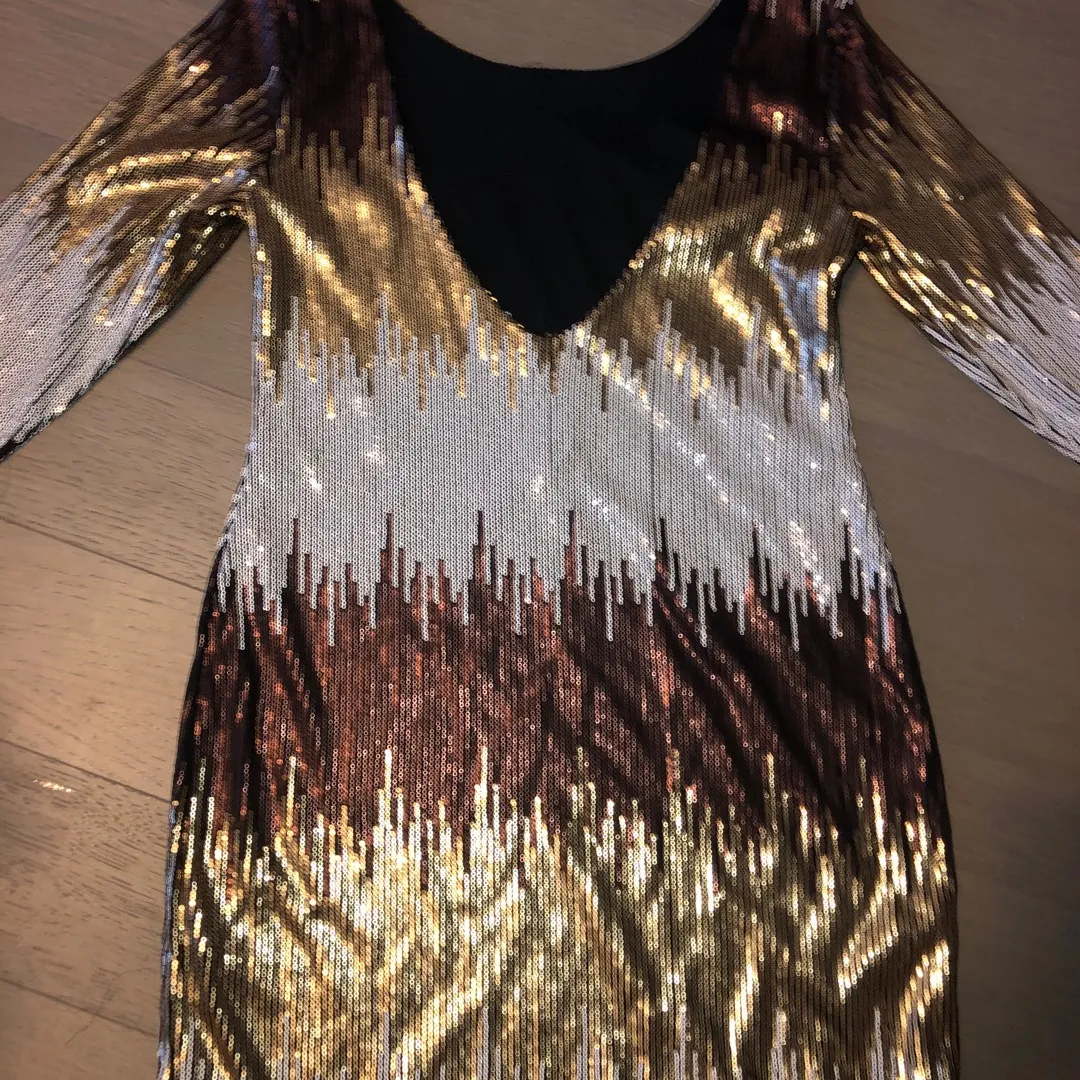 Gold+copper Sequins Dress photo 1