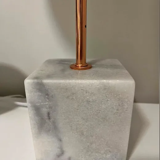 Marble and brass table lamp from Structube photo 4