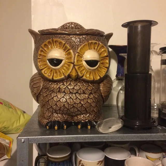 Vintage Owl Cookie Jar photo 1