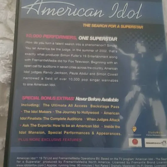 American Idol Season 1 DVD photo 3