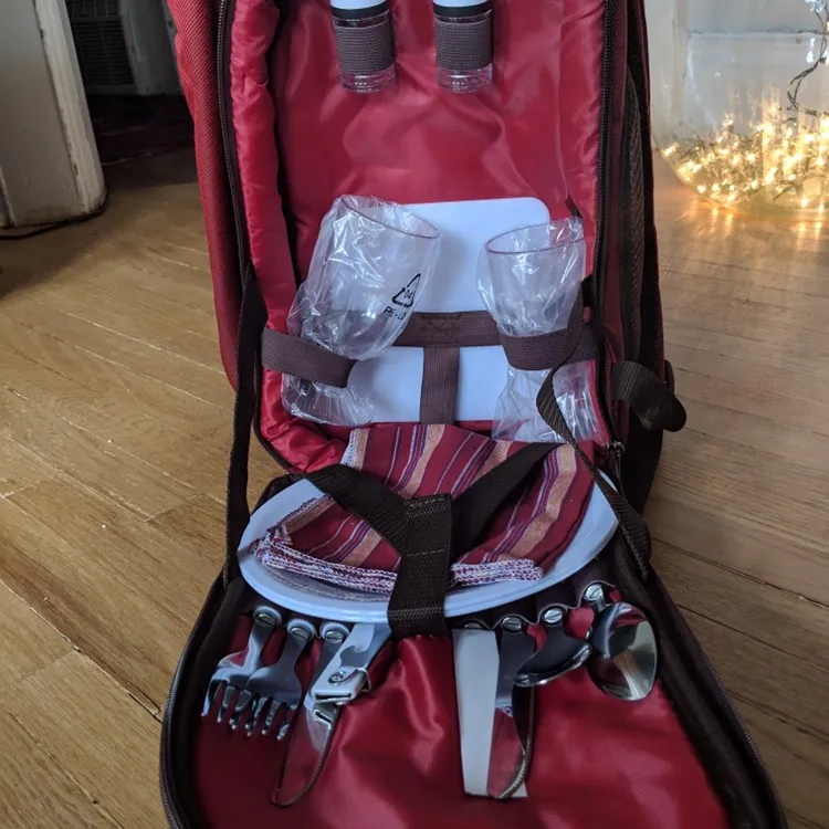 Picnic Backpack Cooler w/ Supplies and Blanket photo 3