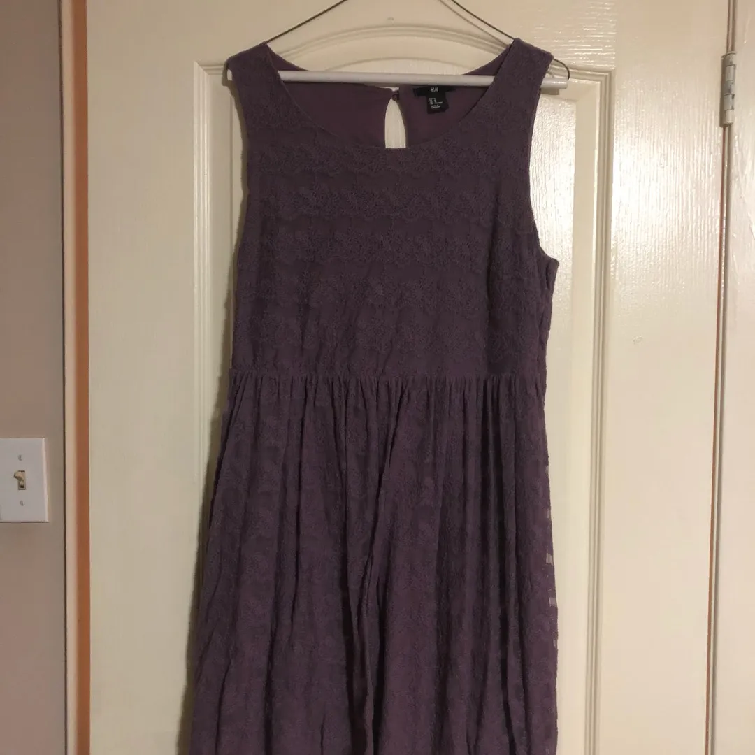 H&M Purple Lace Dress M photo 1