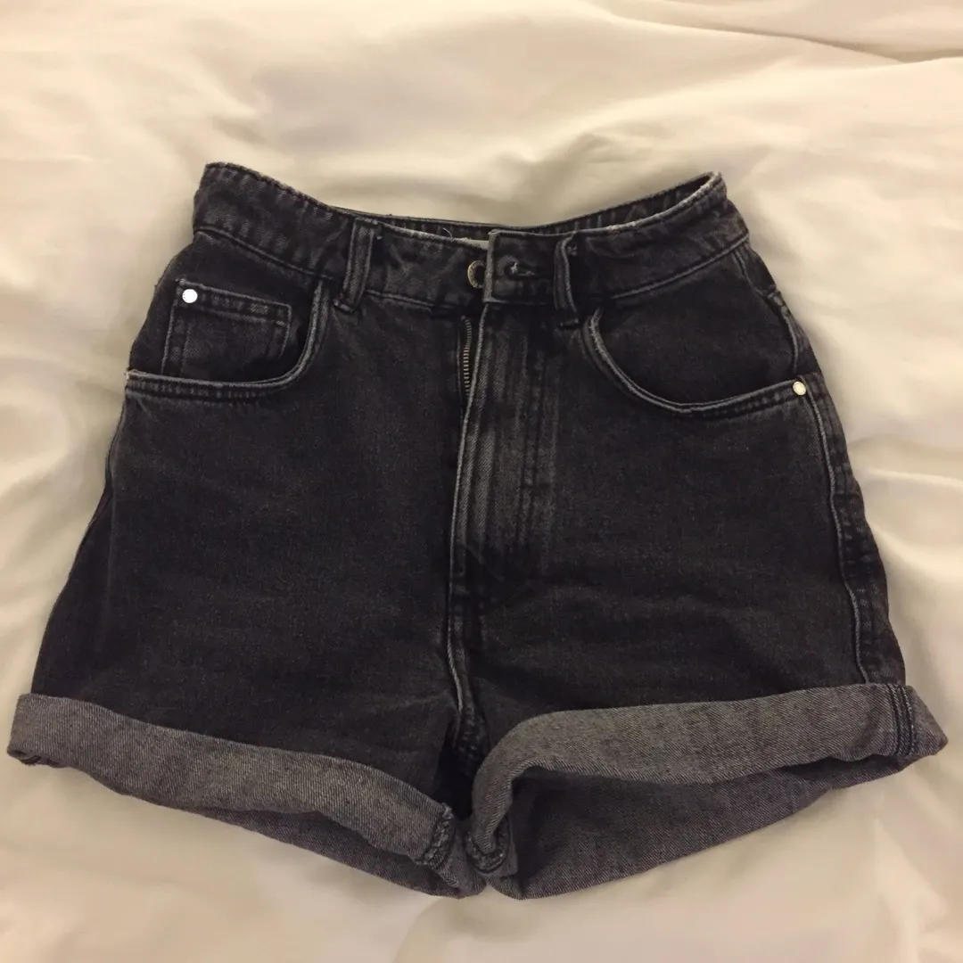 Zara High waisted Denim Shorts (fits Size 25) photo 5