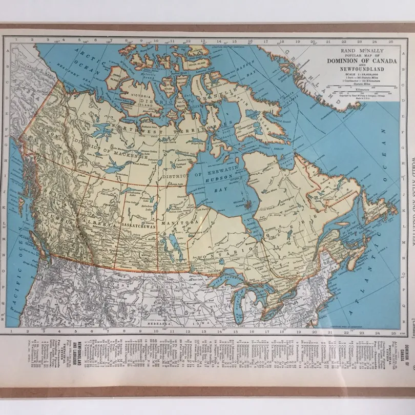 Vintage Map Of Canada photo 1