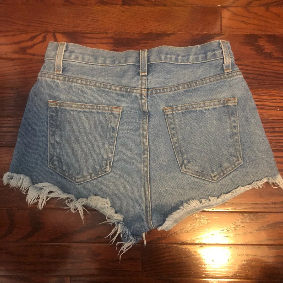 High-waisted jean cutoff shorts (size S) photo 4